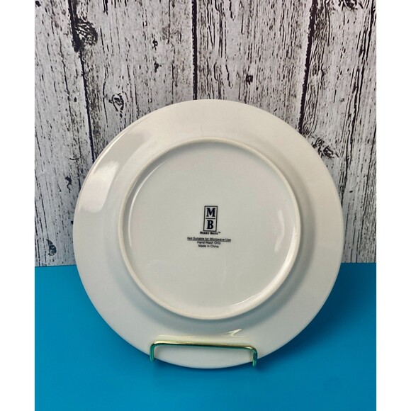NWT Vintage Merry Brite Set of 4 Christmas Porcelain Dessert Salad Plates 7.5" - Picture 2 of 8